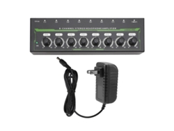 Amplificador De Auriculares De 8 Canales Con Control De Volumen, Divisor Estéreo De 6,35 Mm, Enchufe Estadounidense.