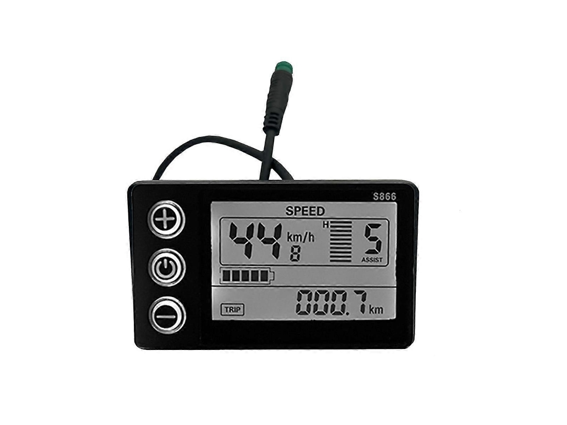 Pantalla LCD para bicicleta eléctrica S866, 24 V, 36 V y 48 V, enchufe impermeable para bicicleta eléctrica.
