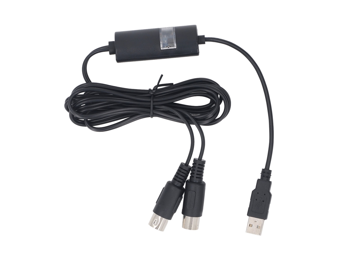 Cabo USB para MIDI EOOCOO de 1,5m com conversor de interface