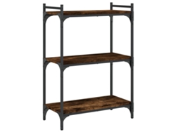 Maison Exclusive - Librería 3 Estantes Madera Ingeniería Roble Ahumado 60x30x86 Cm
