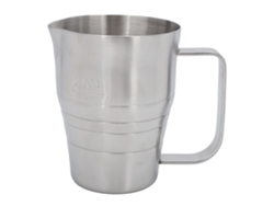 Espumador de leche de acero inoxidable plateado espesado de 700 ml para el hogar, café y leche.