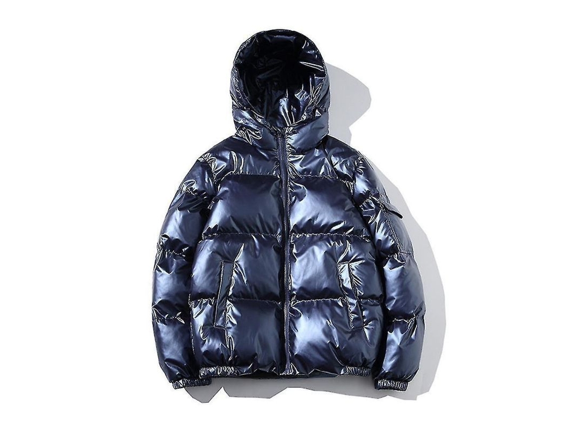 2026-chaqueta De Invierno Para Hombre Con Capucha Cremallera Completa Espesura Abrigo De Plumón Algodón Caliente 3xl Azul Real