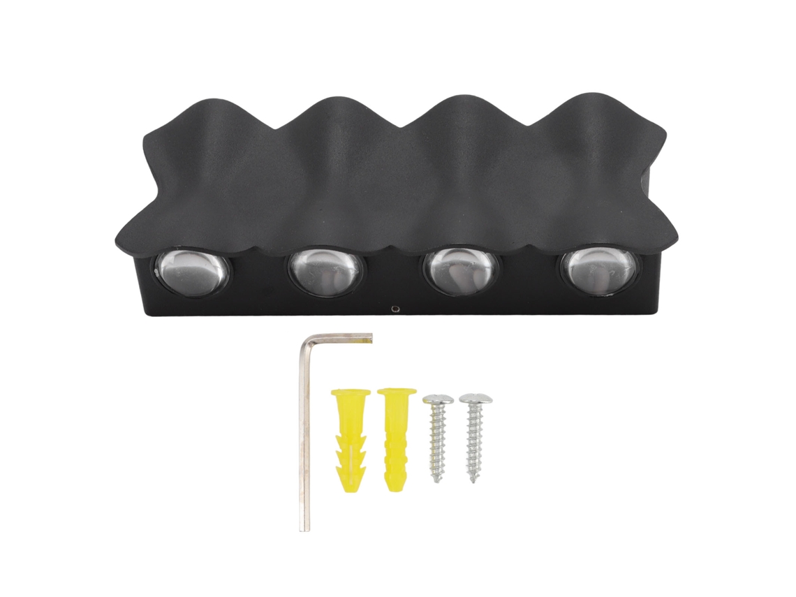 Lámpara De Pared Led Moderna De 8 W Y 3000 K, Ip65, Aluminio, Para Exteriores, Con Iluminación Hacia Arriba/abajo, 85-265 V.