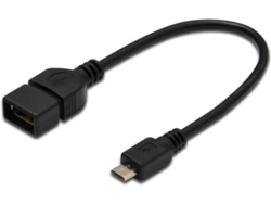 Cable de Datos DIGITUS (Micro USB B - USB A - 20 cm - Negro)
