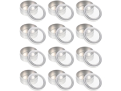 Ciieeo Com 12 Potes De Alumínio De 25ml Com Visor, Recipiente Vazio E Recarregável Para Glitter De Unhas.