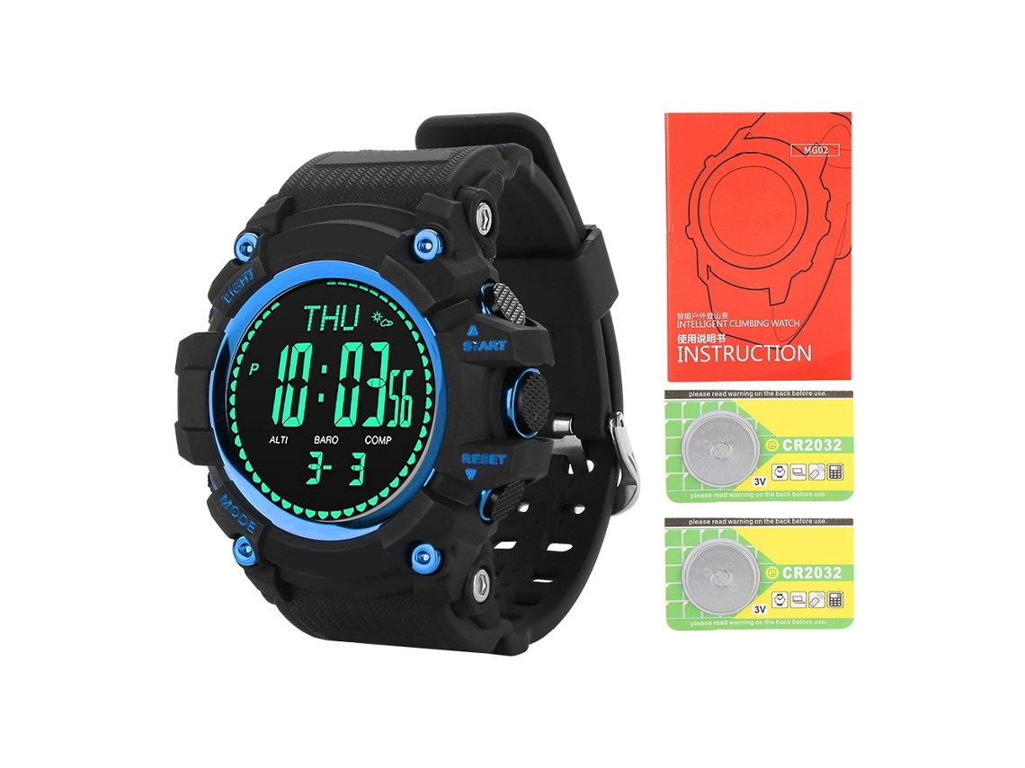 Reloj Inteligente (podómetro Resistente Al Agua) Mg02 Reloj Inteligente Deportivo De Montaña Al Aire Libre (azul)