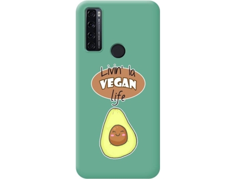 Carcasa para TCL 20 SE TUMUNDOSMARTPHONE Silicona Líquida Dibujos Verde