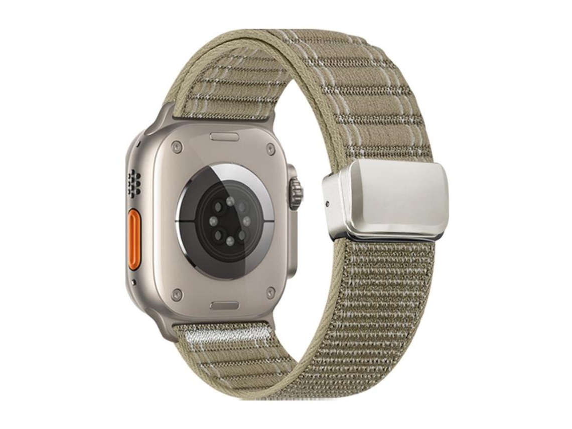 Correa para Apple Watch de 46/49/45/44 mm - Nylon con diseño ondulado y cierre magnético