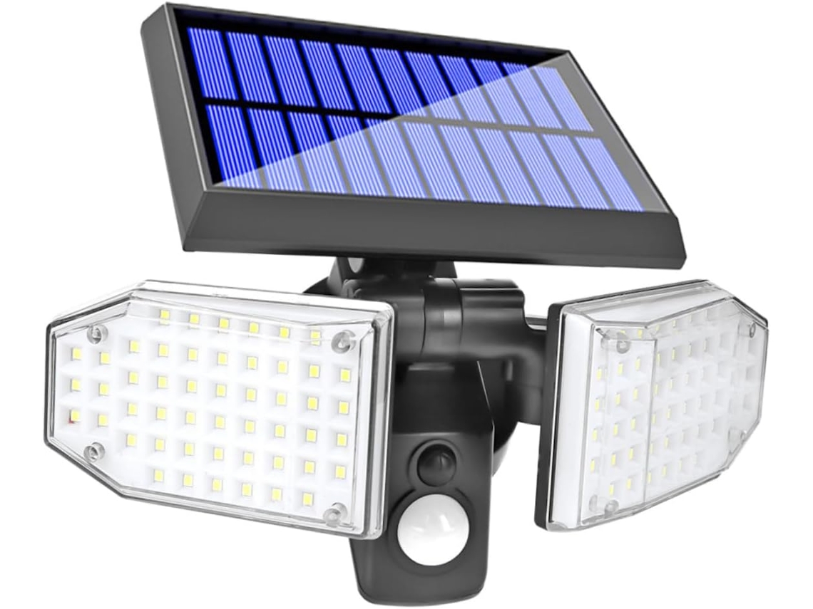 Luz solar de inducción impermeable para jardín o valla, iluminación solar para exteriores.