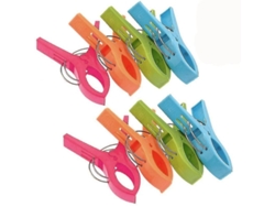 2026-paquete De 8 Clips Plásticos Grandes De Colores Brillantes Para Toallas De Playa Y Hamacas Resistentes Al Viento