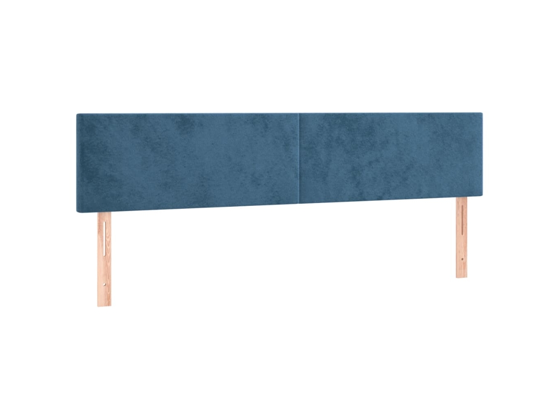 Conjunto 2 Cabecero VIDAXL Azul Terciopelo (160x5x88 cm)