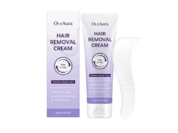 La crema depilatoria suave Oceanaura hidrata la piel del cuerpo.