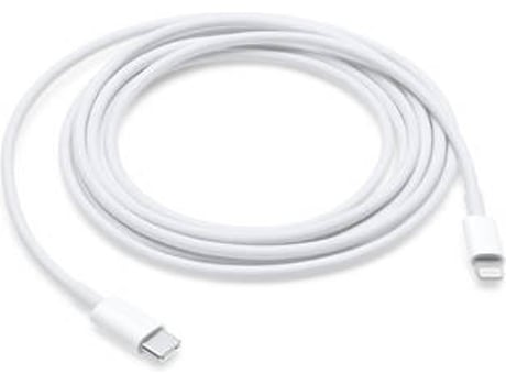 Cable APPLE MKQ42ZM/A (USB-C - Lightning - 2m - Blanco)