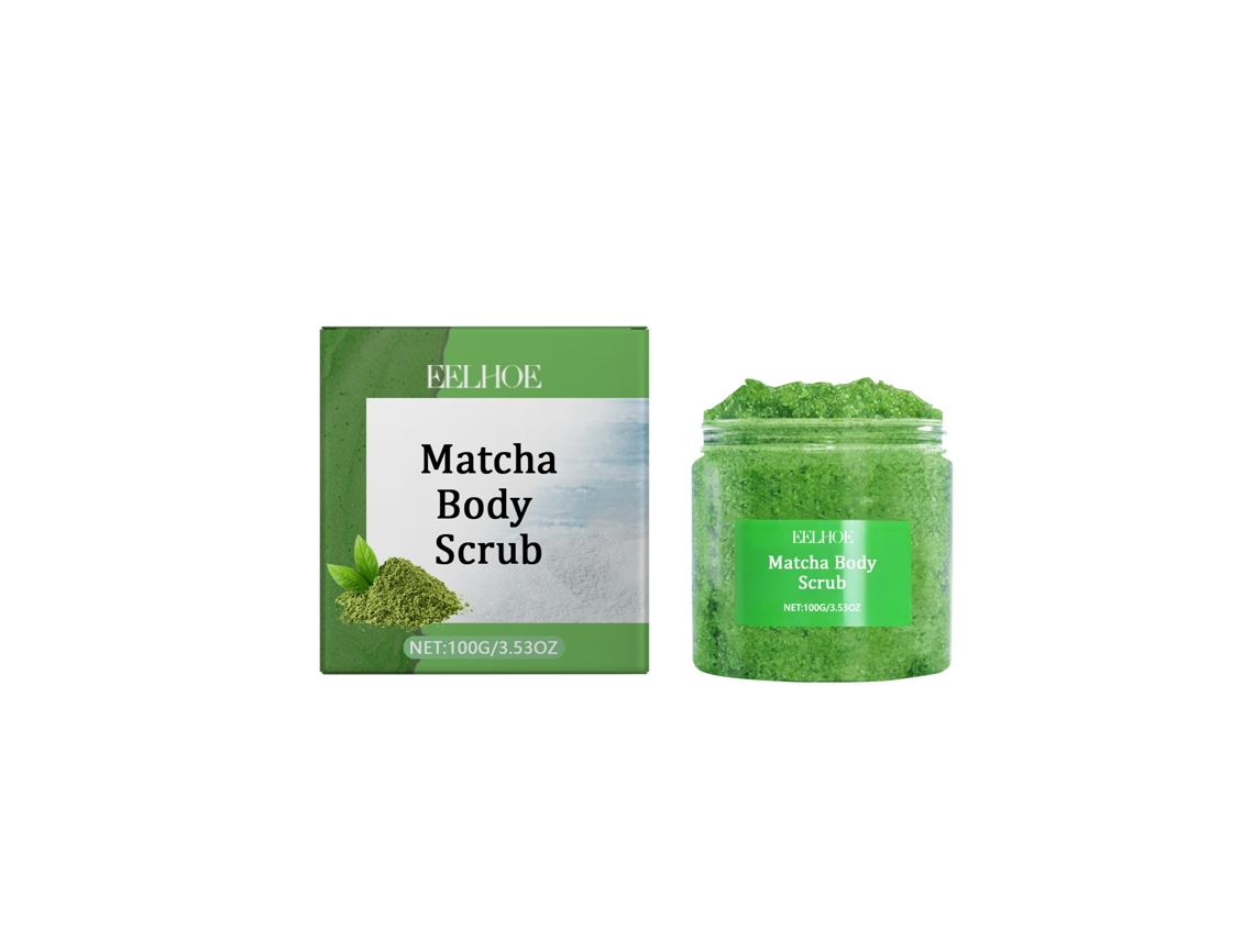 Exfoliante de té verde con sal marina para una piel radiante