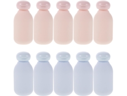 Juego De 10 Botellas Blandas Recargables De 100 Ml Para Gel Y Champú, Botella De Viaje Con Tapa.