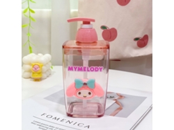 Botella de viaje de plástico transparente y ligera, con un diseño adorable, para champú, acondicionador y gel de ducha, 420 ml.
