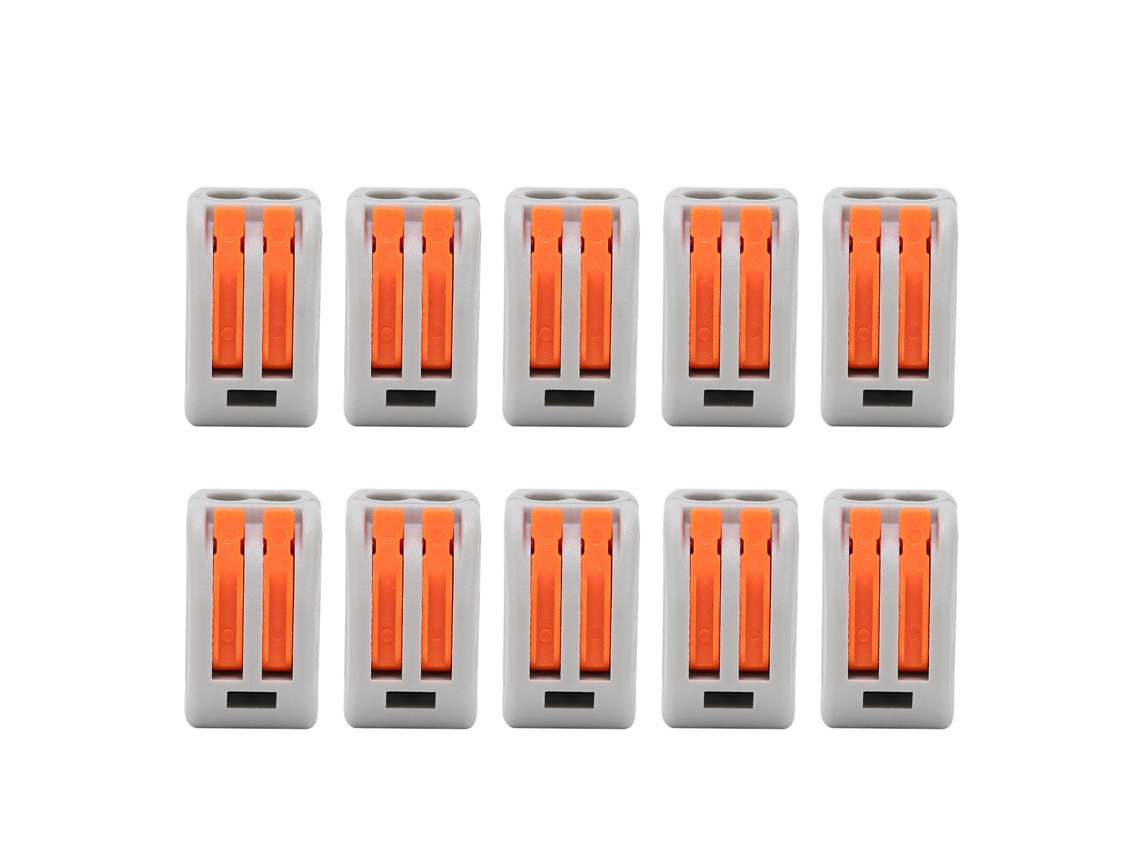 2026velora-10 Piezas de Conector Terminal de Bloque de Cable con Abrazadera Rápida para Cable Flexible Rígido Pct212