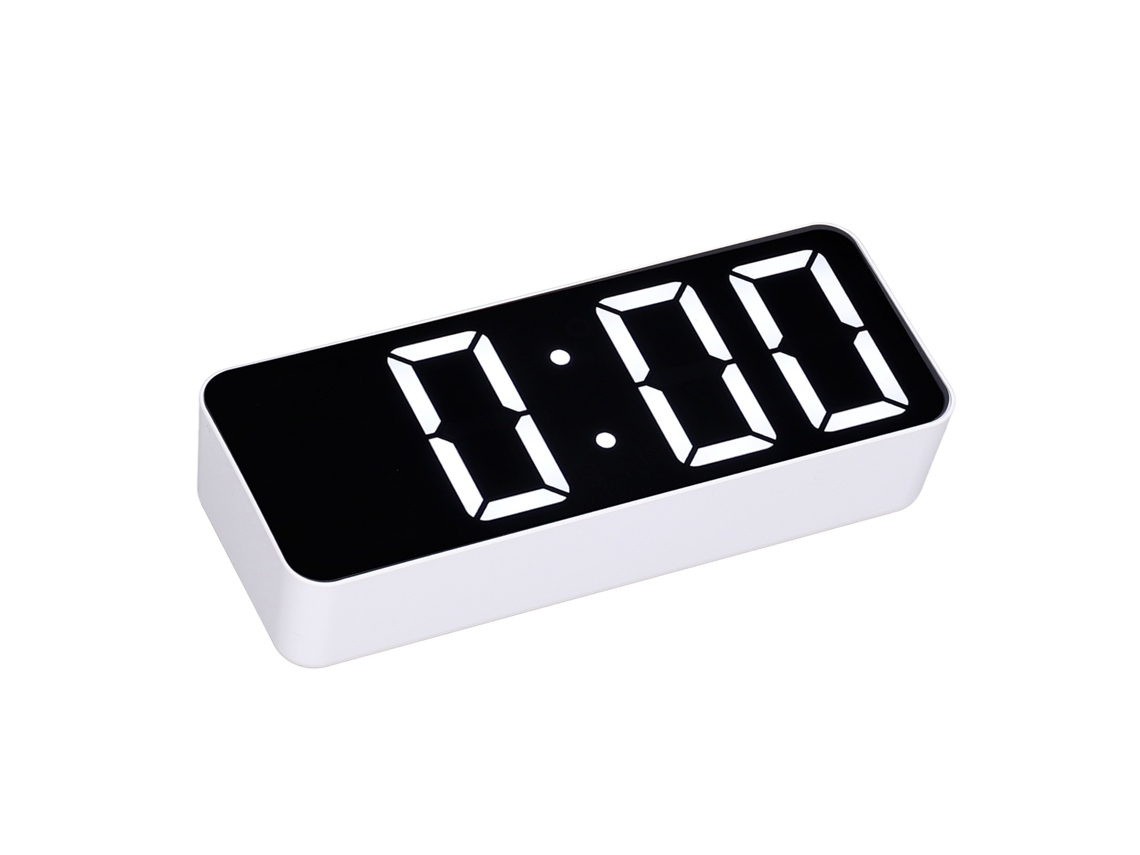 Reloj Digital De Dormitorio Blanco De Estilo Nórdico Sencillo Con Letra Grande, Perfecto Como Regalo.