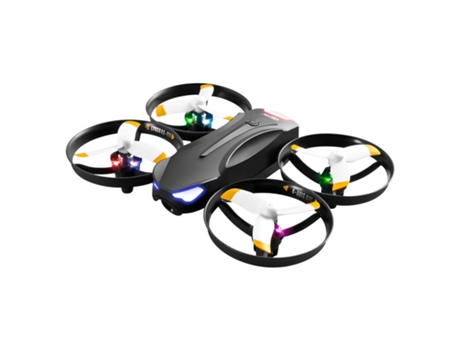 Mini Drone V16 con luz de colores (sin cámara - Duración de la batería: 12 min - 3 baterías - Negro)