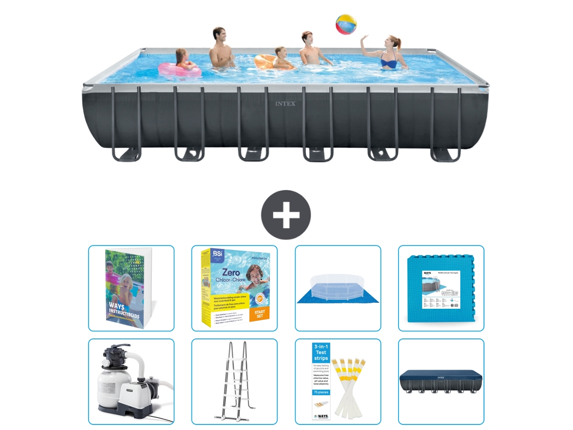 Intex Piscina Ultra Xtr Retangular - 732x366x132 Cm - 9-peças S566