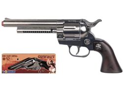 VPMKP-Arma de Jugete GONHER Revolver de 12 Tiros (Plateado)