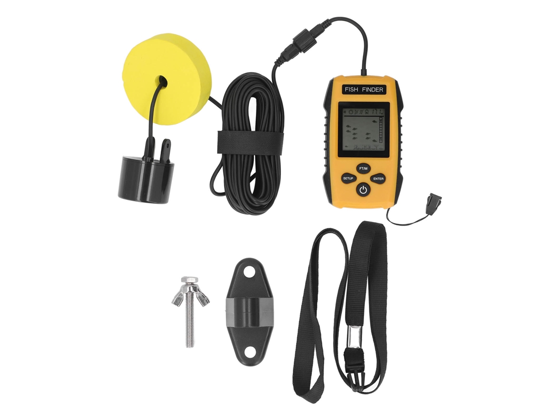 Detector De Peces Subacuático Ultrasónico Portátil Con Sensor De Sonar Y Pantalla Lcd De 200 Khz.