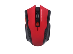 Ratón Inalámbrico Óptico Para Juegos, Portátil, 2,4 Ghz, Con 6 Botones, Ajustable, 800/1200 Ppp, Rojo.