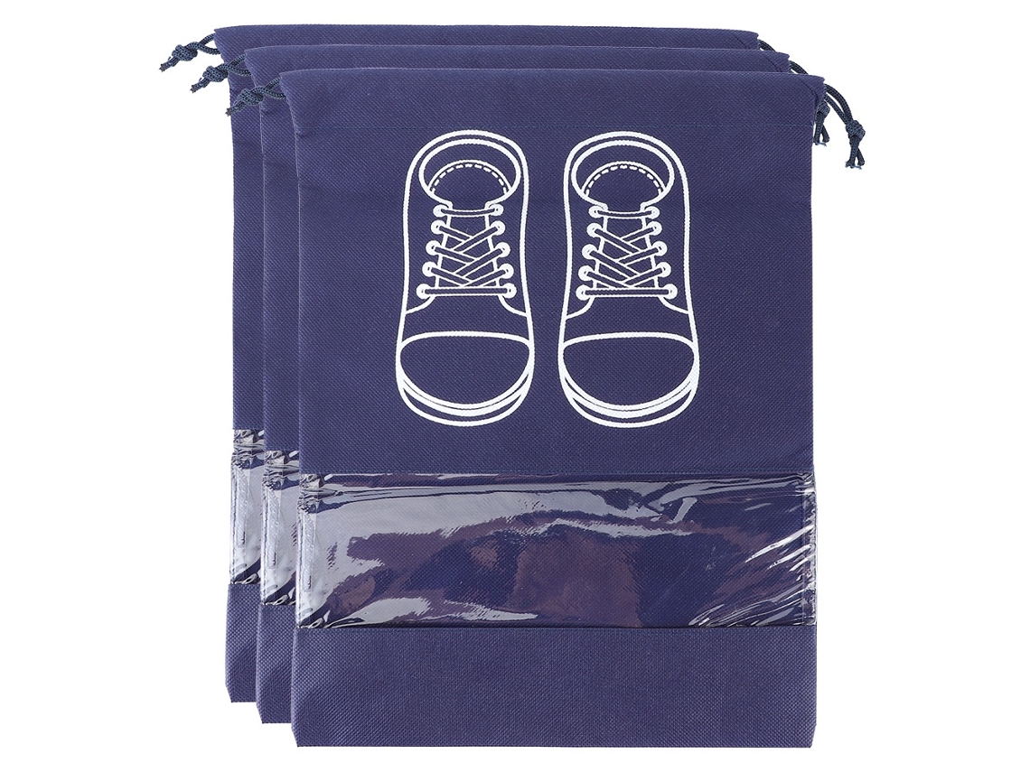 Bolsas portátiles de tela con cordón para guardar zapatos (bolsa para zapatos no tejida, tamaño M, con impresión)