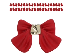 20pcs Laços De Arte De Unha Para Decoração Diy Em Unhas, Roupas, Telefone E Joias Vermelhos