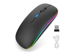 Ratón Inalámbrico 2.4g Con Bluetooth, Recargable, 3 Dpi, Silencioso, Diseño Mini, Plástico Negro, Para El Hogar Y La Oficina.