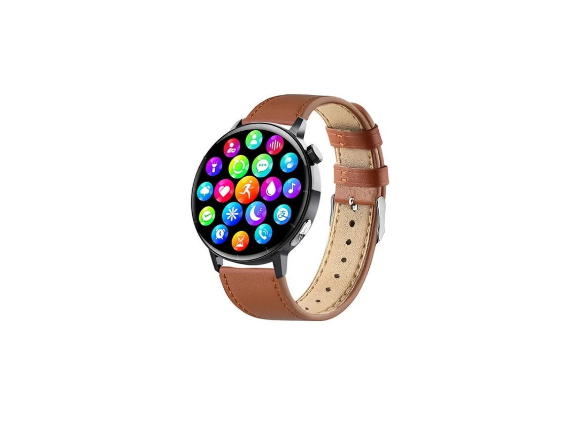 Reloj inteligente impermeable con Bluetooth, llamadas, multifuncional, compatible con iPhone, Samsung y Android, color marrón, Bestvite F67pro