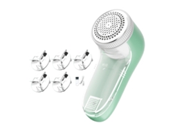 Depiladora Portátil De Tela Con Cuchilla De Acero Inoxidable, Carga Usb Y 5 Cabezales De Corte.
