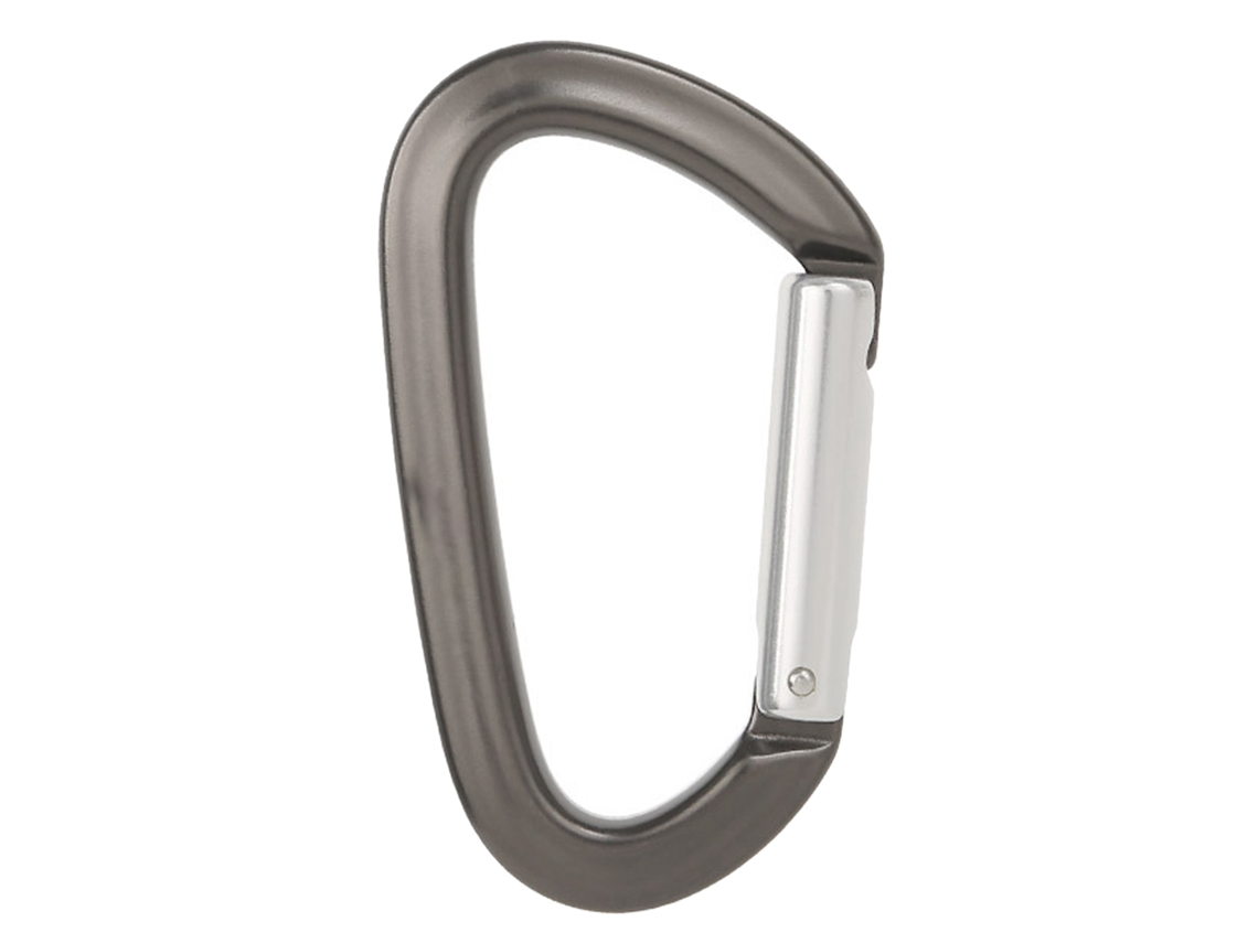 Mosquetón De Aluminio En Forma De D Para Escalada, Red, Llavero Con Cierre De Seguridad Y Liberación Rápida, Color Gris/plateado.
