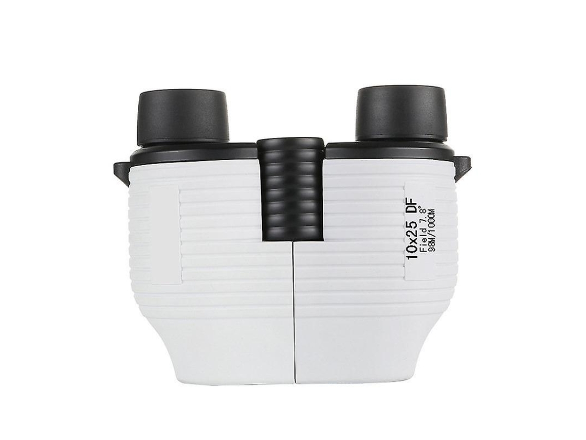Binoculares 10x25 con enfoque completo, minitelescopio portátil HD de alta potencia, regalo para niños, color blanco