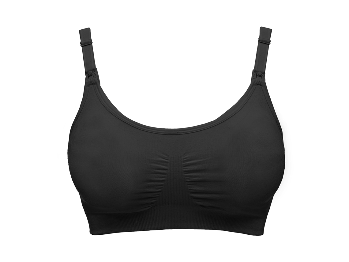 Sujetador de lactancia 3 en 1 Medela, negro, talla L, ultra transpirable y con ajuste perfecto