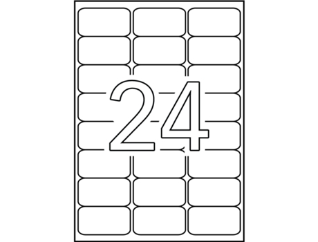 Etiquetas Adhesivas de Poliéster Resistentes a La Intemperie 10 Hojas APLI (Blanco - 63,5 X 38,1 mm)
