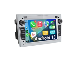 Gps Pantalla Multimedia Para Coche 7 Plata Android 13 Con Carplay Inalámbrico Y Android Auto (opel)