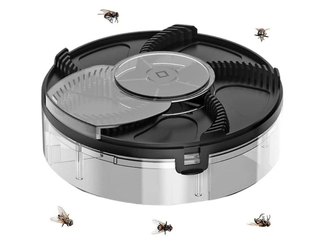 Trampa Para Moscas Eléctrica Automática Con Bandeja Extraíble Para Hogar Interior Negro Cck