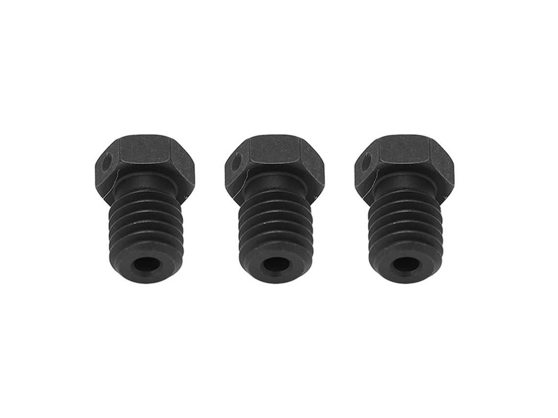 3 Boquillas De Impresora 3d 0.4mm M6x12.5mm Acero Templado Resistente A Altas Temperaturas Para V6