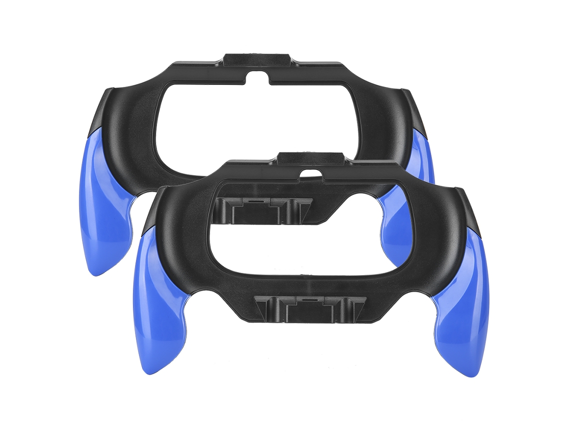 2pcs Suporte De Manopla Para Controle Gamepad Psv2000 Psvita Azul Ajustável Abs Resistente