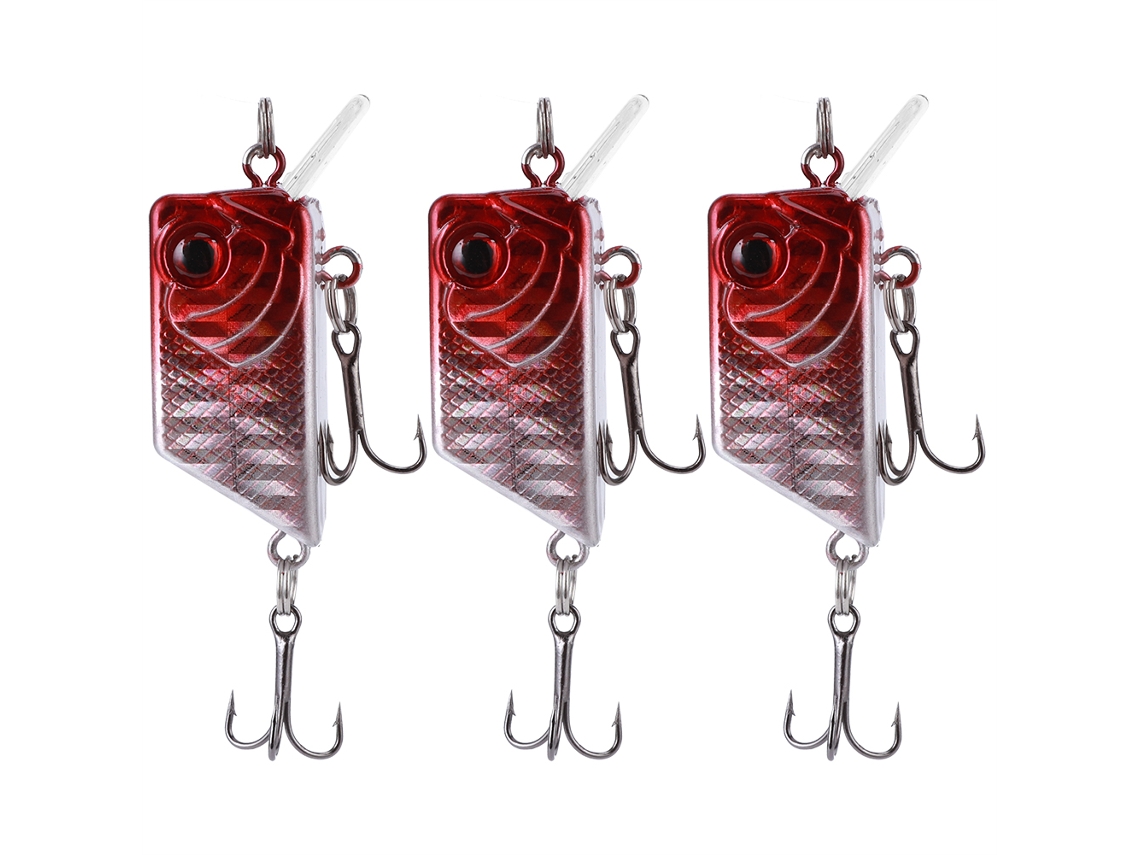 2026rebe-3pcs Señuelo Cuadrado Mini Simulación Artificial Vivo Bait Tackle Pesca 4