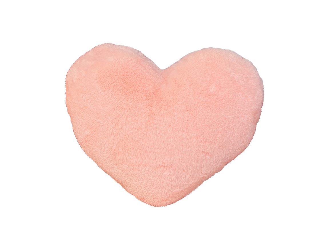 Cojín Corazón - Peluche Imitación Piel De Conejo