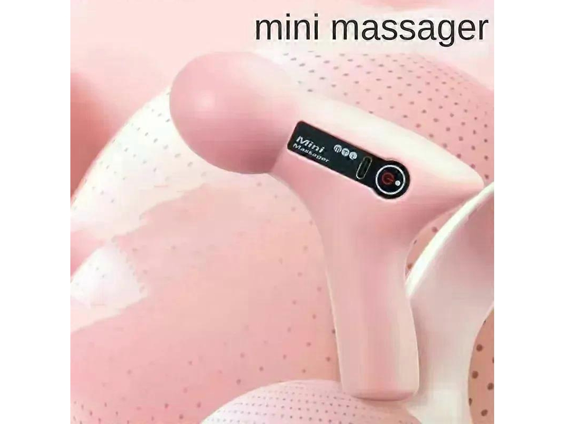Mini masajeador eléctrico portátil con pantalla LCD y 6 cabezales para masaje muscular, ideal para cuello, pies y cuerpo. Nostalgia88
