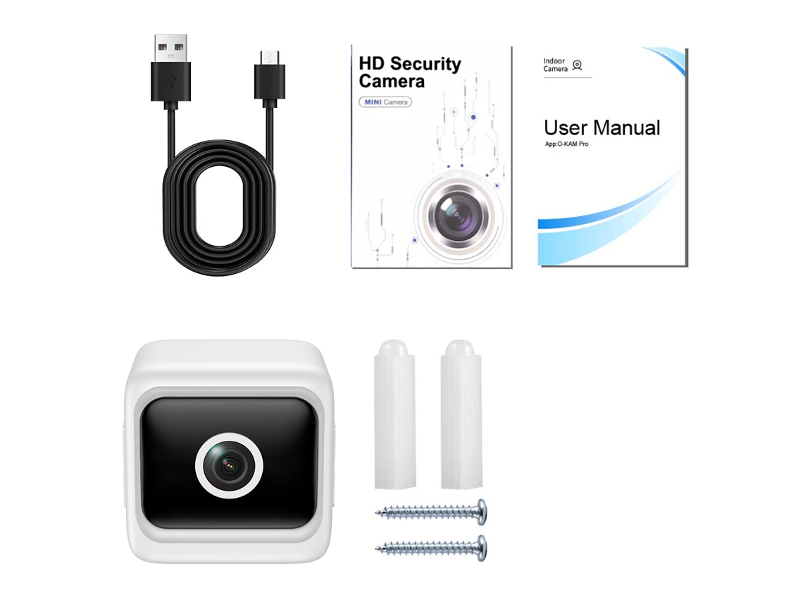 Minicámara Hd 1080p (blanca, 16 Gb) - Vigilancia De Seguridad - Batería Integrada - Visión Nocturna - Cámara Para Salpicadero De Bicicleta