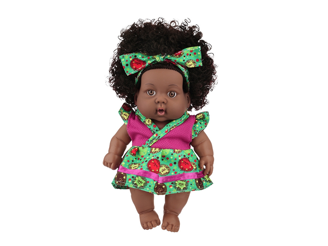 Muñeca Africana Negra De 20 Cm, Muñeca Adorable Teñida Con La Técnica Tie-dye, Muñeca De Consuelo, Juguete Para Niños