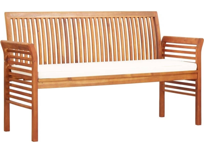 Banco de jardín VIDAXL Marrón Madera (150 cm)