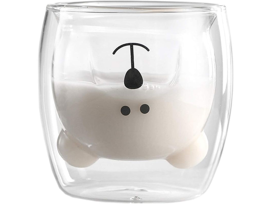 2026da-tazas De Vidrio Doble Pared Oso Para Té Café Leche Regalo Cumpleaños San Valentín Pareja 250ml