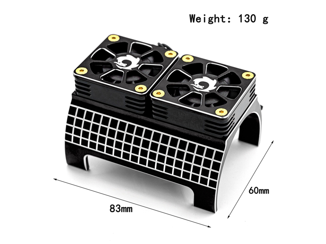 Disipador De Calor Con Dos Ventiladores Para Coche Teledirigido Big X 8s Kraton (motor Sr-22, 1717 4985)