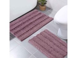 Conjuntos De Alfombras De Baño Gris, Alfombras Extra Gruesas De Microfibra Chenille Con Suela Antideslizante