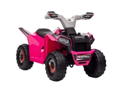 Cuadriciclo Eléctrico Infantil De 6 V, 2,5 Km/h, Para Niños De 18 A 36 Meses, Color Rosa, 70 X 41,5 X 48,5 Cm.